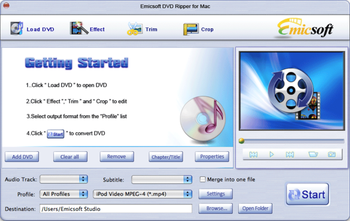 Emicsoft DVD Ripper for Mac screenshot