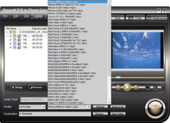 Emicsoft DVD to iPhone Converter screenshot 2