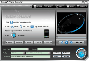 Emicsoft iPhone Converter screenshot