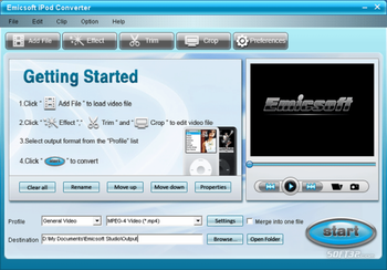Emicsoft iPod Converter screenshot 2