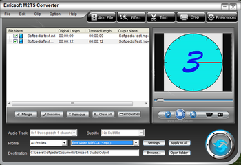 Emicsoft M2TS Converter screenshot