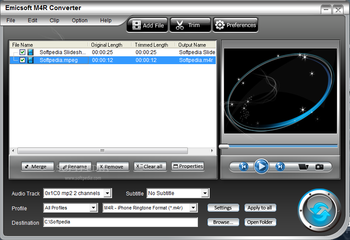 Emicsoft M4R Converter screenshot