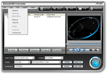 Emicsoft MKV Converter screenshot 7