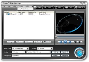Emicsoft MKV Converter screenshot 9