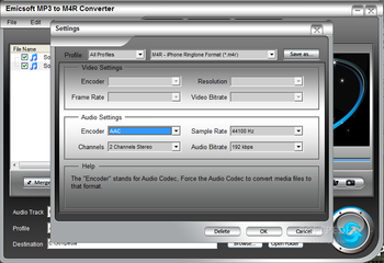 Emicsoft MP3 to M4R Converter screenshot 3
