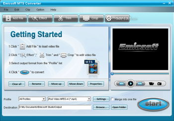 Emicsoft MTS Converter screenshot 2