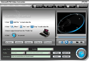 Emicsoft PS3 Video Converter screenshot