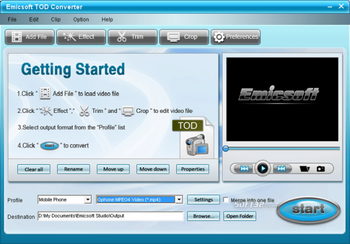 Emicsoft Tod Converter screenshot 2
