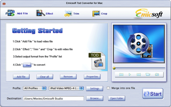 Emicsoft Tod Converter for Mac screenshot