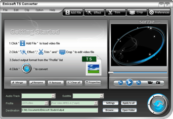 Emicsoft TS Converter screenshot 2