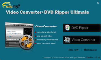 Emicsoft Video Converter + DVD Ripper Ultimate screenshot