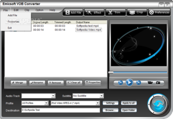 Emicsoft VOB Converter screenshot 2