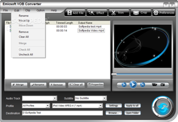 Emicsoft VOB Converter screenshot 3