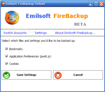 Emilsoft FireBackup screenshot 2