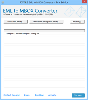 EML to MBOX Converter screenshot