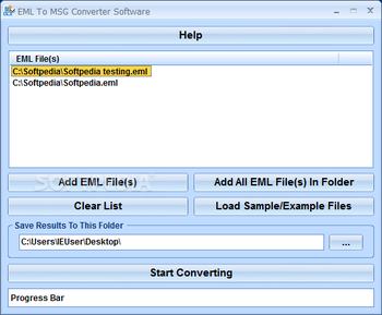 EML To MSG Converter Software screenshot