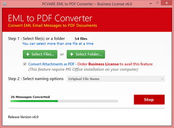 EML to PDF Converter screenshot 3