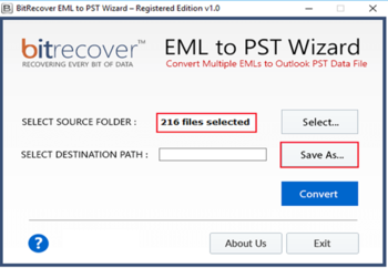 EML to PST Wizard screenshot 2