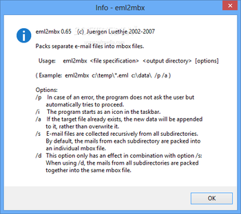 eml2mbx screenshot