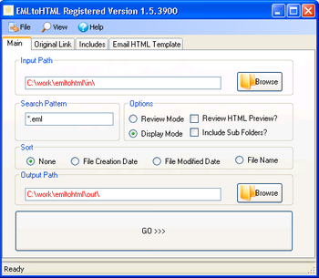 emltohtml screenshot