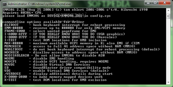 EMM386 screenshot