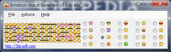 Emoticon Status Generator screenshot