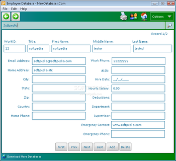 Employee Database screenshot