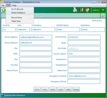 Employee Database screenshot 2