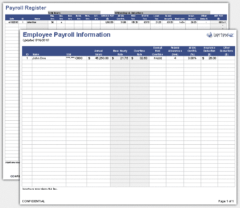 Employee Payroll Template screenshot