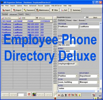 Employee Phone Directory Deluxe screenshot