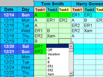 Employee Task Scheduling for One Year screenshot 2