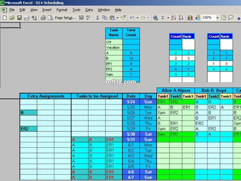 Employee Task Scheduling for One Year screenshot 3