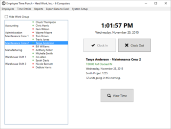 Employee Time Punch screenshot