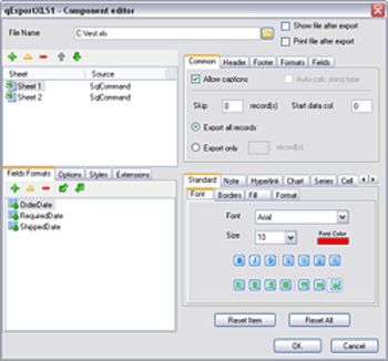 EMS Advanced Data Export .NET screenshot