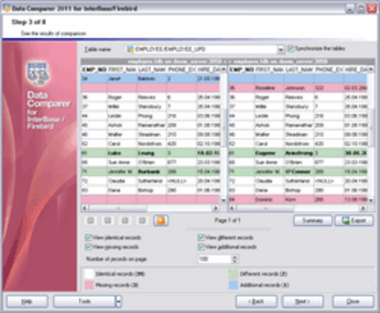 EMS Data Comparer for InterBase/Firebird screenshot