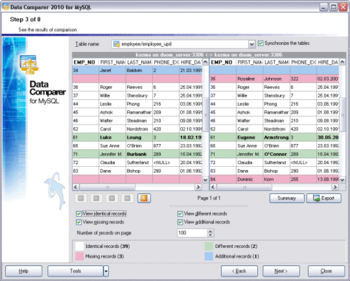 EMS Data Comparer for MySQL screenshot