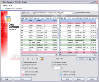 EMS Data Comparer for Oracle screenshot