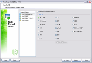 EMS Data Export for DB2 screenshot 2