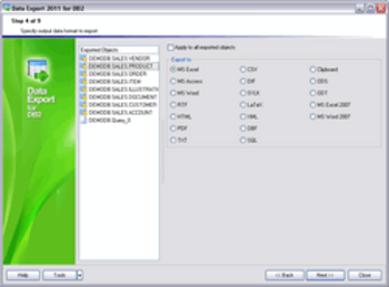 EMS Data Export for DB2 screenshot 3