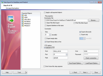 EMS Data Export for InterBase/Firebird screenshot 11