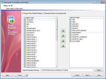 EMS Data Export for InterBase/Firebird screenshot 5