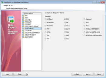 EMS Data Export for InterBase/Firebird screenshot 7