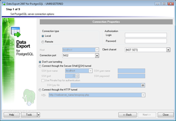 EMS Data Export for PostgreSQL screenshot
