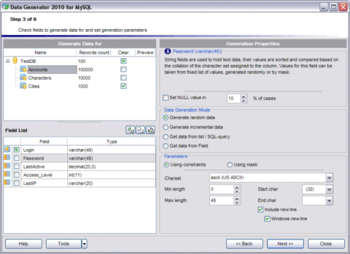 EMS Data Generator for MySQL screenshot