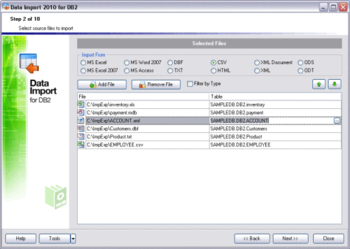 EMS Data Import for DB2 screenshot