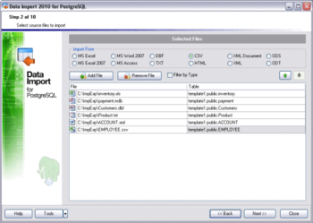 EMS Data Import for PostgreSQL screenshot