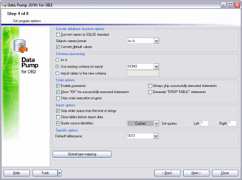 EMS Data Pump for DB2 screenshot