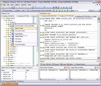 EMS DB Comparer for InterBase/Firebird screenshot 2