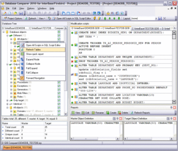 EMS DB Comparer for InterBase/Firebird screenshot