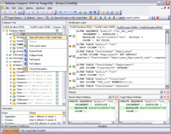 EMS DB Comparer for PostgreSQL screenshot